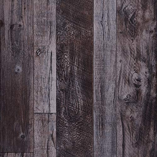 WENMER 17.71" x 118" Grey Wood Peel and Stick Shiplap Self-Adhesive Wallpaper by WENMER