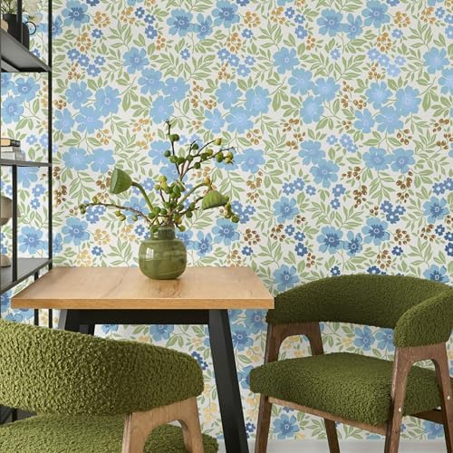 Main Street Peel and Stick Wallpaper Sheets, Friendly Flowers - Image 4