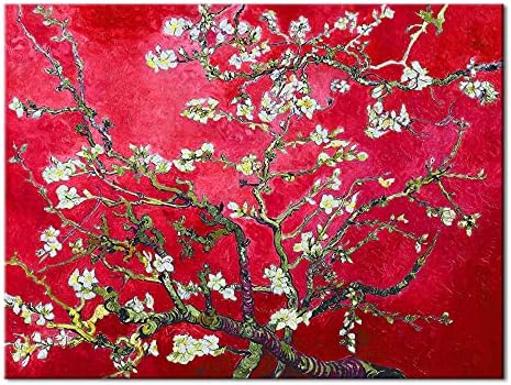 Wieco Art Red Almond Blossom Tree Vincent Van Gogh Paintings Reproduction - Image 2