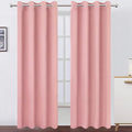 LEMOMO Blackout Curtains 52 x 90 Inch Long Pink Curtains Set of 2 Panels Room by Lemomo