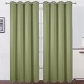 LEMOMO Blackout Curtains 52 x 90 inches Long Sage Green Curtains Set of 2 by Lemomo