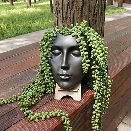 Face Vase, Ceramic Female Form Vase, Modern Sculpture Planter Pot, Human Face - Image 4