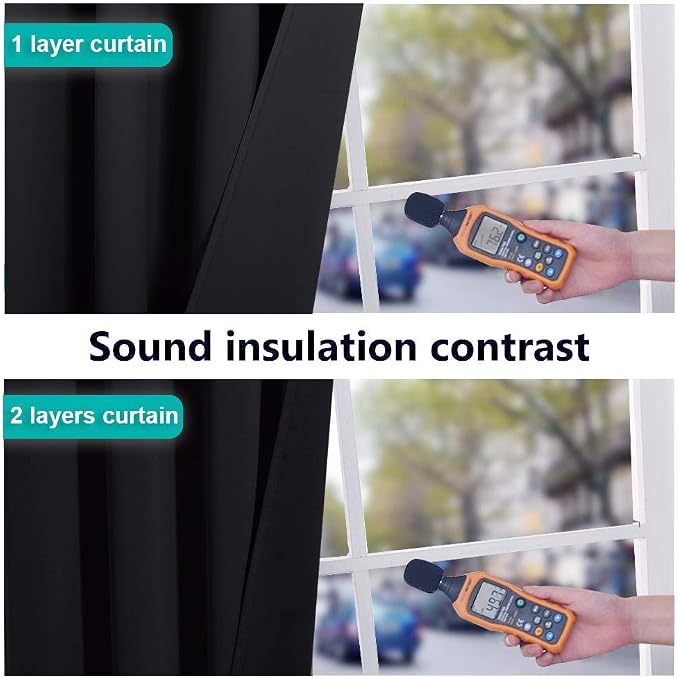 NICETOWN High-End Thermal Curtains, Full Blackout Curtains 72 Inches Long - Image 4