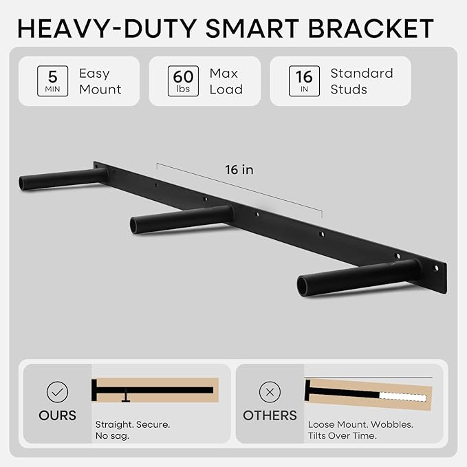 Homeforia Oak Floating Shelves 42 inch Long, High End Solid Real Wood 42inch - Image 4