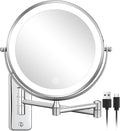 DECLUTTR Wall Mounted Lighted Makeup Mirror, Rechargeable 1X/15X Magnifying by DECLUTTR