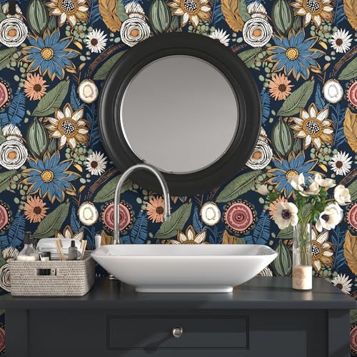 Laatse Boho Wallpaper Peel and Stick 17.5"x78.7" - Image 2