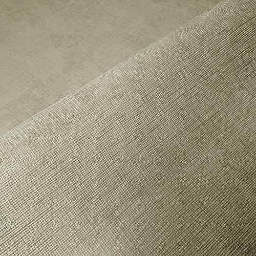 Embossed Gold Brass Metallic Faux sisal grasscloth Woven Textured Wallpaper roll - Image 7