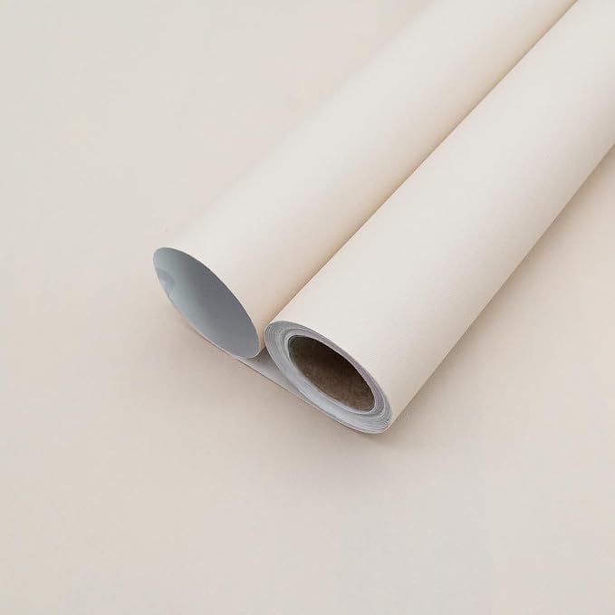 Yancorp 16"x394" Matte Beige Contact Papaer Peel and Stick Wallpaper Vinyl Wrap by YancorpHomeDecor