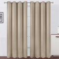 LEMOMO Blackout Curtains 52 x 90 inches Long Khaki Curtains Set of 2 Panels by Lemomo