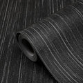 Black Grasscloth Peel and Stick Wallpaper Texture Contact Paper 15.7" X 120" by Biyoeepeelstickwallpaper