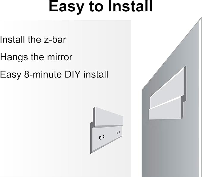 Ruomeng Wall Mirror Beveled Edge Frameless Mirror 20” x 28“ Wall Mounted Mirror - Image 7