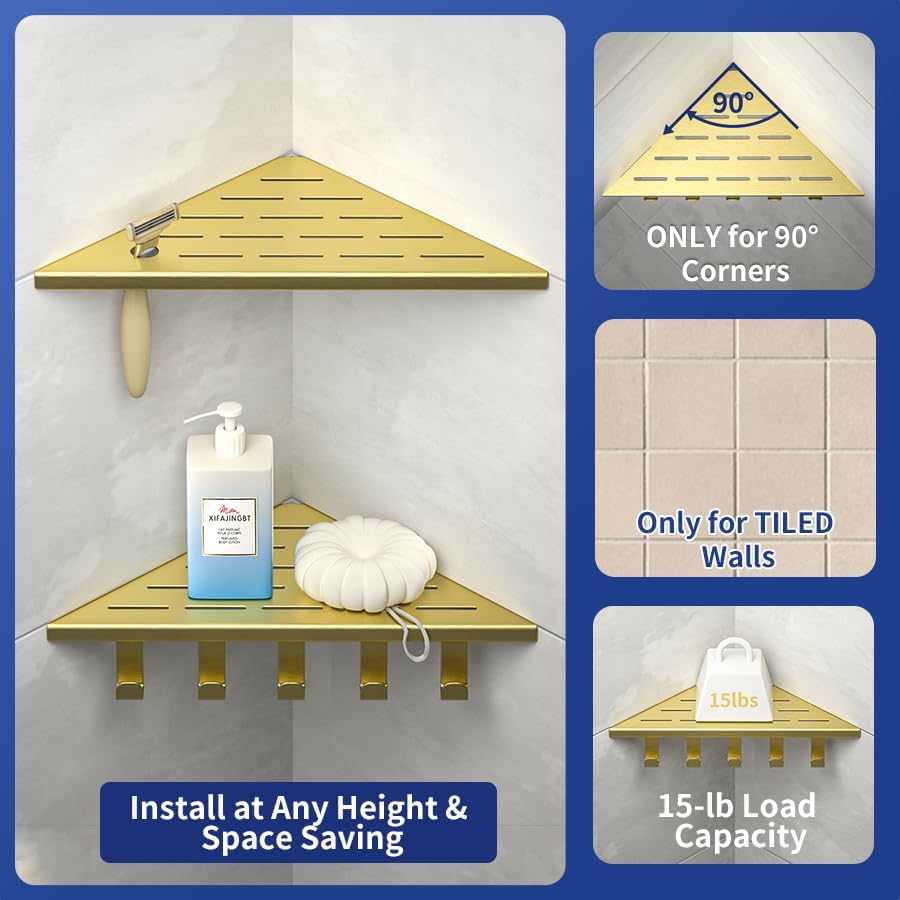 10‘’ Corner Shower Shelf - Image 4