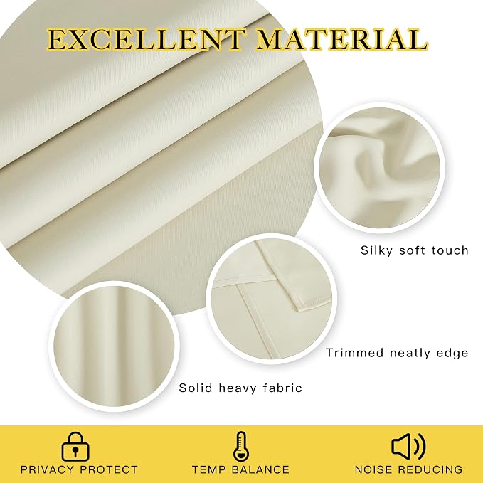 NICETOWN Bedroom Short Blackout Curtain 54 inches Long - Image 4