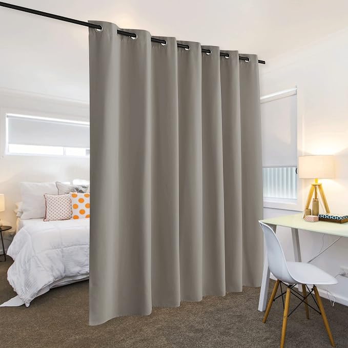 RYB HOME Extra Wide Curtains for Divider Room Separation Soundproof Temporary - Image 3