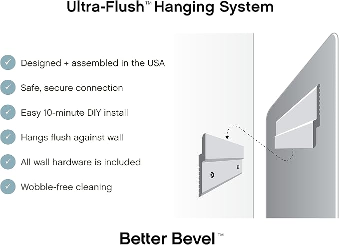 Better Bevel Frameless Rectangle Mirror, 22.5" x 34.5" Bathroom Wall Mirror - Image 8