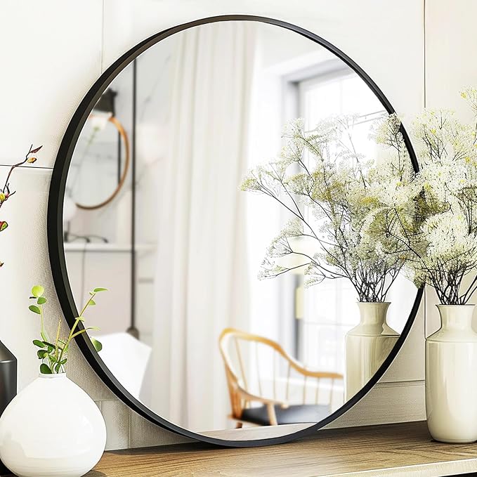 Sunniry Round Mirror 30 inch, Large Round Mirror, Circle Mirrors by Sunniry