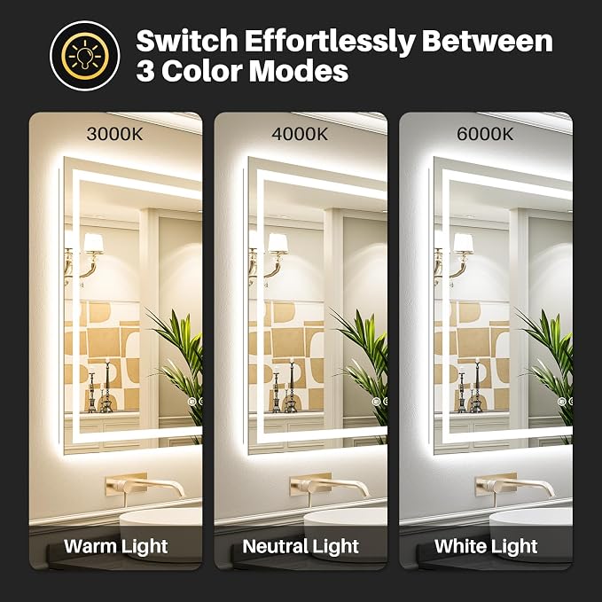 Briivue 60x30 Inch LED Bathroom Mirror - Image 5