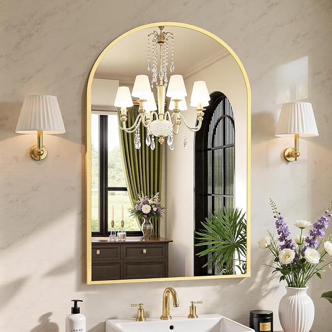 NEWBULIG 24X36 Inch Arched Bathroom Mirror - Image 2