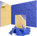 12 Pack Acoustic Panels with Self-Adhesive, Sound Panels High Density, by ROOME