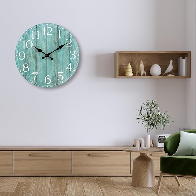 14 Inch Teal Wall Clock - Image 6