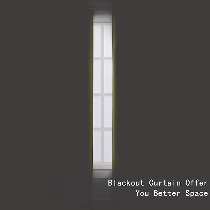 LEMOMO Olive Green Thermal Blackout Curtains/52 x 108 Inch/Set of 2 Panels Room - Image 3
