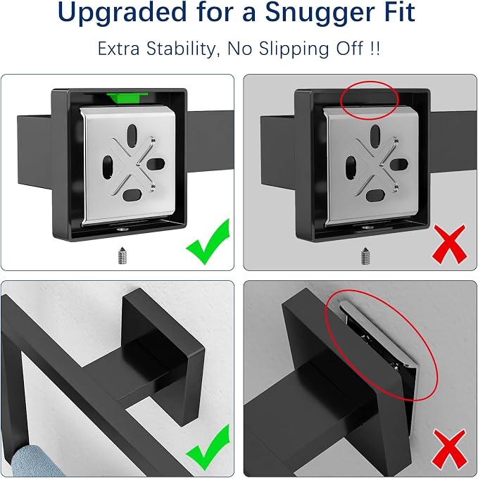 Gypie 5-Piece Bathroom Hardware Accessories Set, Towel Racks - Image 3