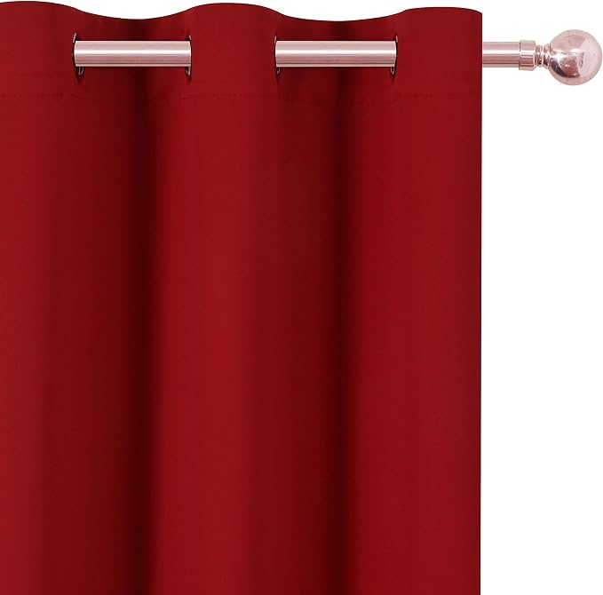 LEMOMO Red Thermal Blackout Curtains/42 x 72 Inch/Set of 2 Panels Room - Image 7
