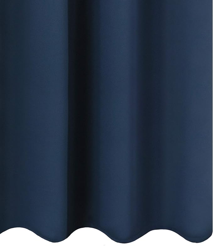 LEMOMO Navy Blackout Curtains 66 x 63 Inch Length/Set of 2 Curtain - Image 8