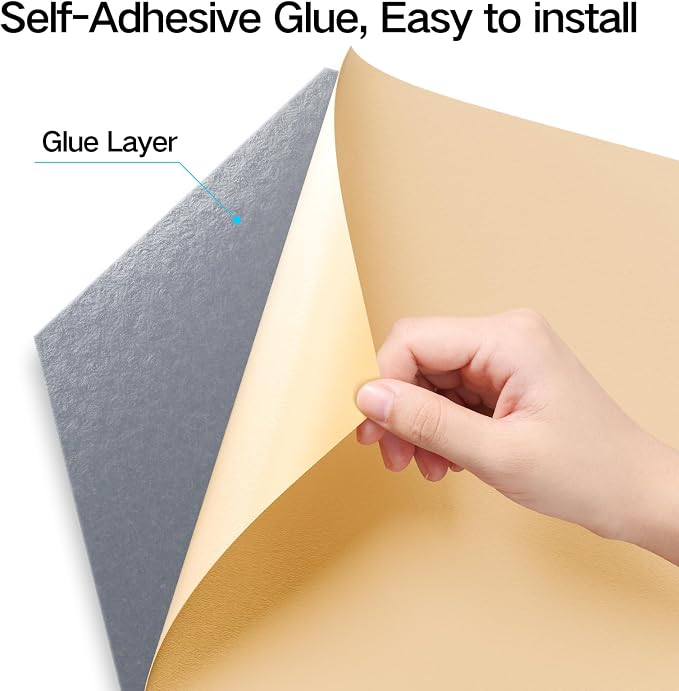 12 Pack Self-adhesive Acoustic Panels 12" X 10" X 0.4" - Image 2