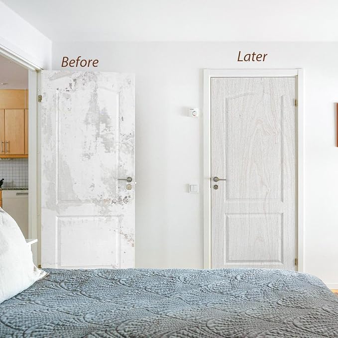 White Wood Contact Paper for Cabinets and Drawers Wood Grain Peel and Stick - Image 4