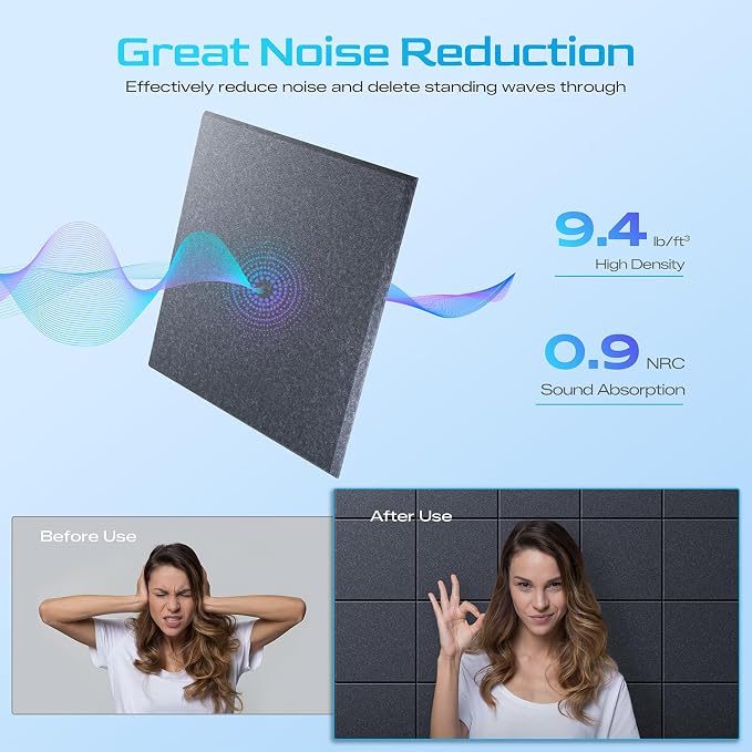 12 Pack Self-Adhesive Acoustic Panels - Image 3