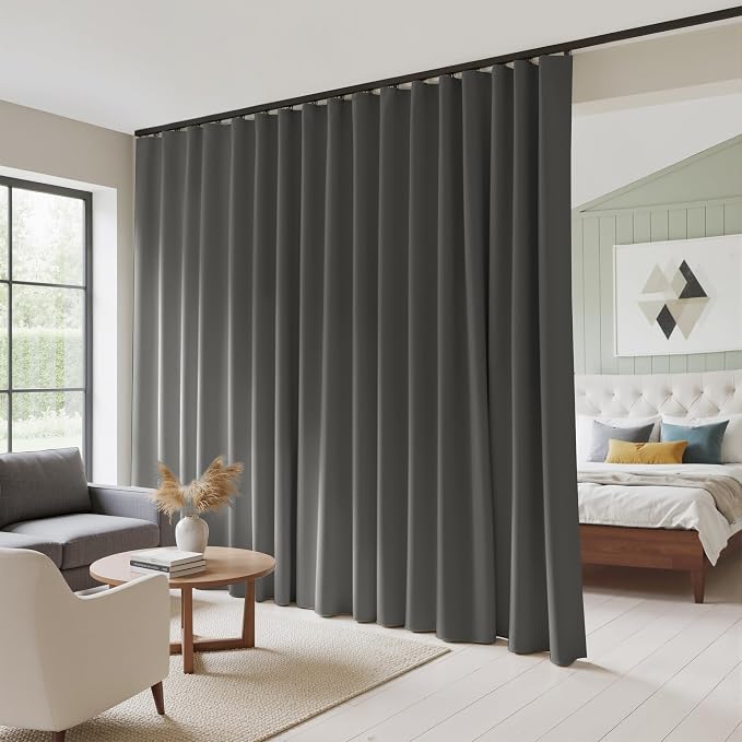 RYB HOME Full Blackout Curtain for Sliding Glass Doors/Theater, Thermal by RYBHOME