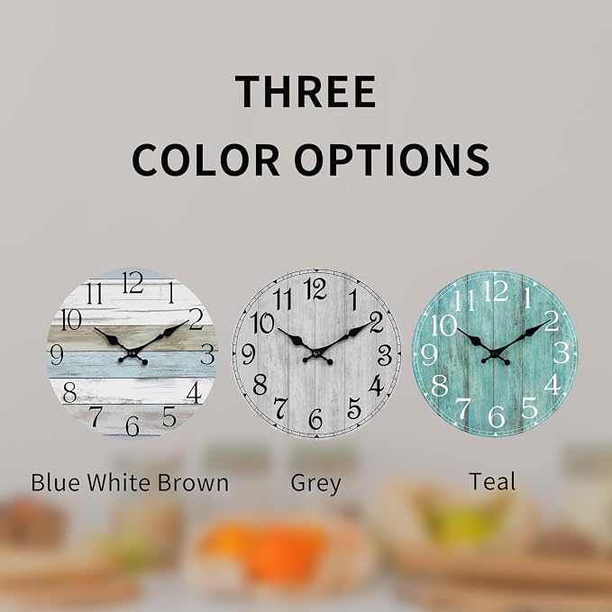 14 Inch Teal Wall Clock - Image 3