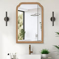 WallBeyond Wood Frame Wall Mirror Rounded Corner Arch Rectangle Mirror by WallBeyond