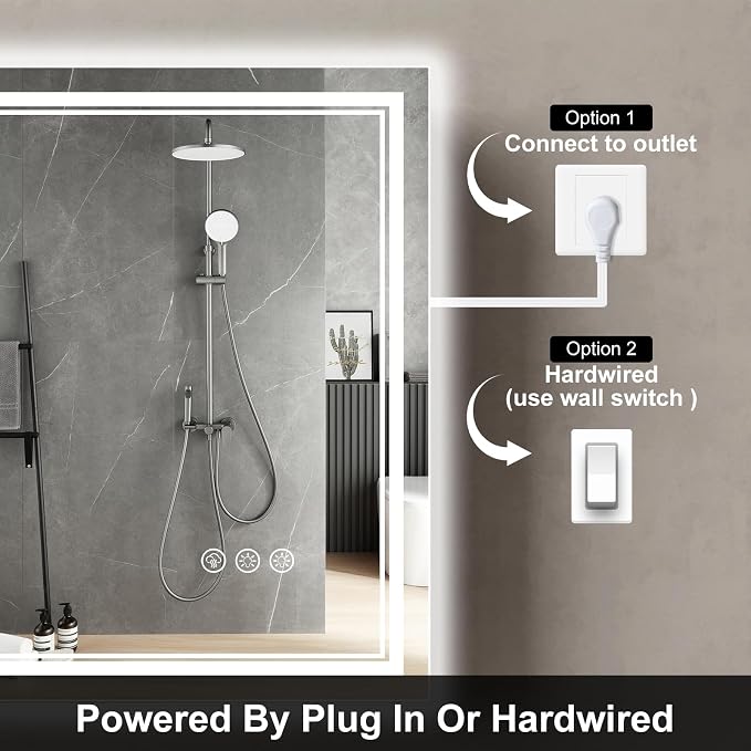 Ratsamee 72x32 Inch LED Bathroom Mirror - Image 6