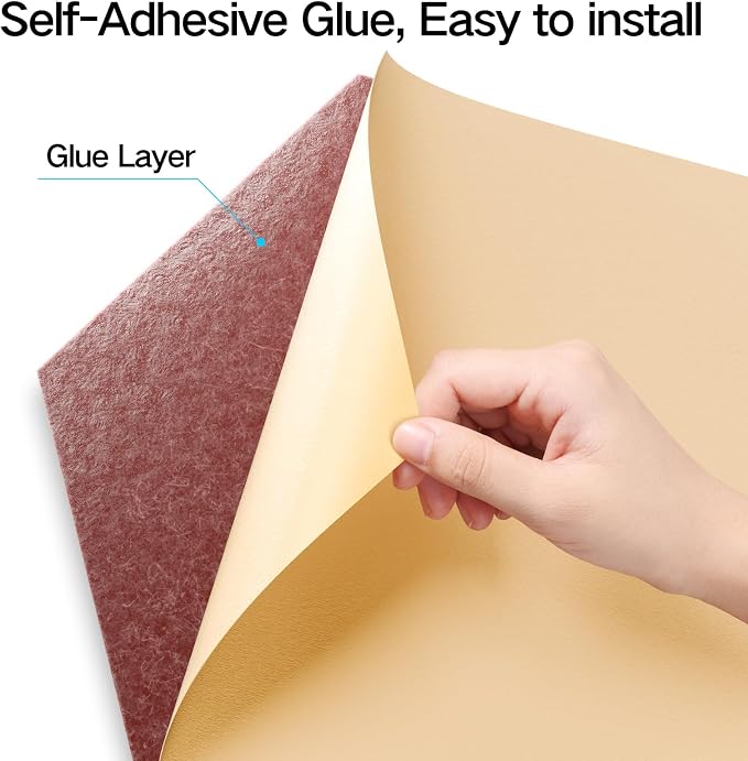 12 Pack Self-Adhesive Acoustic Panels 12" X 10" X 0.4" - Image 2