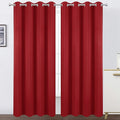 LEMOMO Blackout Curtains 66 x 95 inch/Bright Red Curtains Set of 2 by Lemomo