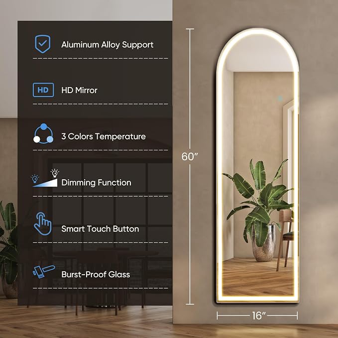 Mirror Full Length, Upgraded Body Wall Mirrors - Image 2