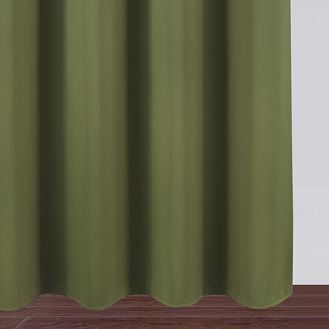 LEMOMO Olive Green Thermal Blackout Curtains/52 x 108 Inch/Set of 2 Panels Room - Image 9