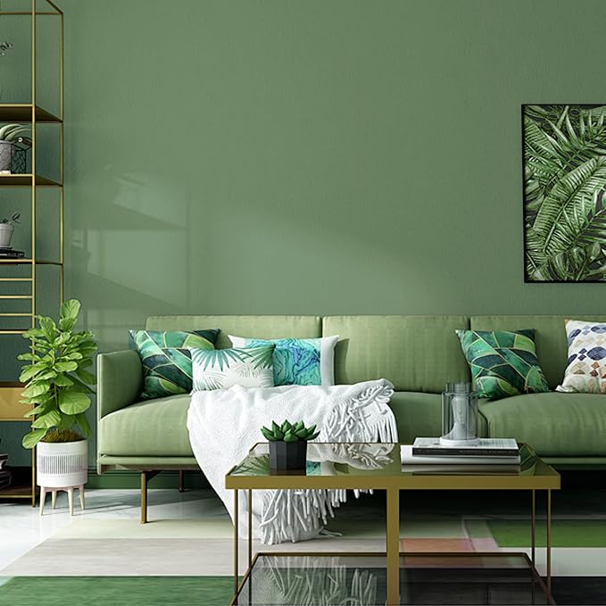 Yancorp 24"x120" Matte Grass Green Peel and Stick Wallpaper Removable Contact - Image 3