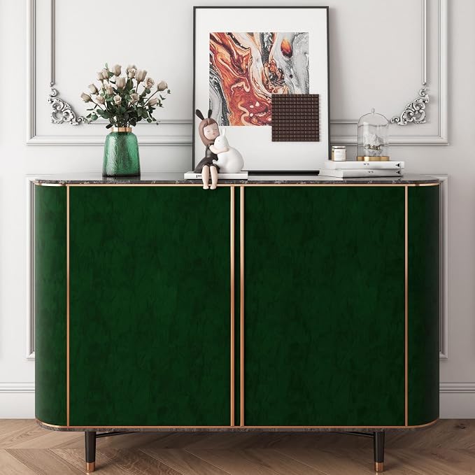 Yenhome 24"X200 Green Felt Wallpaper Peel and Stick Textured Vintage Wallpaper - Image 3