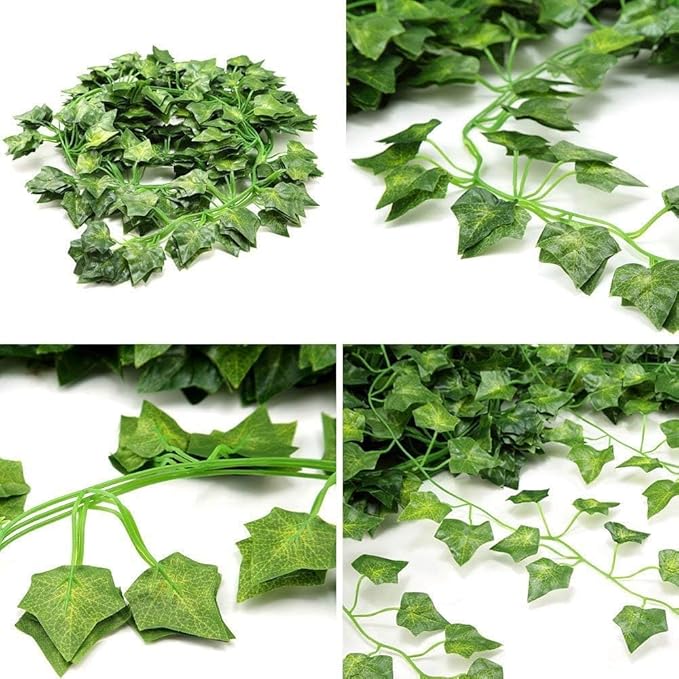 Comtelek 168 FT Artificial Ivy 24 Pack Ivy Vine Garland Ivy Leaves Greenery - Image 8