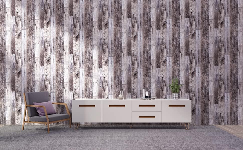Yun-aeon Natural Wood-Gray Contact Paper Peel and Stick Wallpaper - Image 4