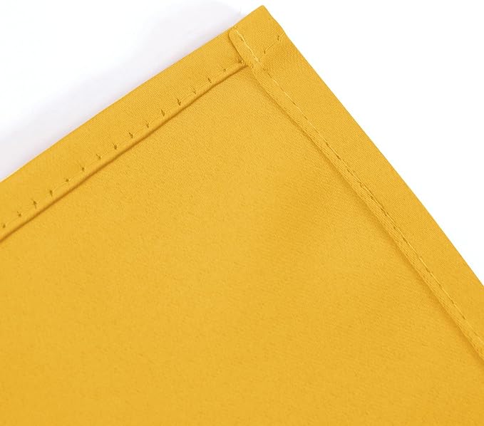 LEMOMO Yellow Blackout Curtains 42 x 54 Inch Length Set of 2 Panels Grommet - Image 6