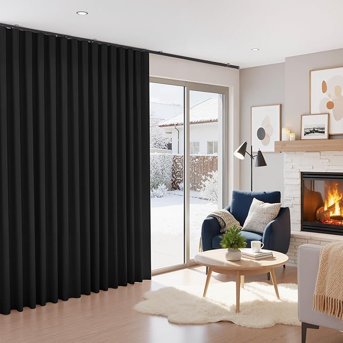 RYB HOME 100% Blackout Room Divider Curtain, Thermal Insulated & Privacy Assurd - Image 2