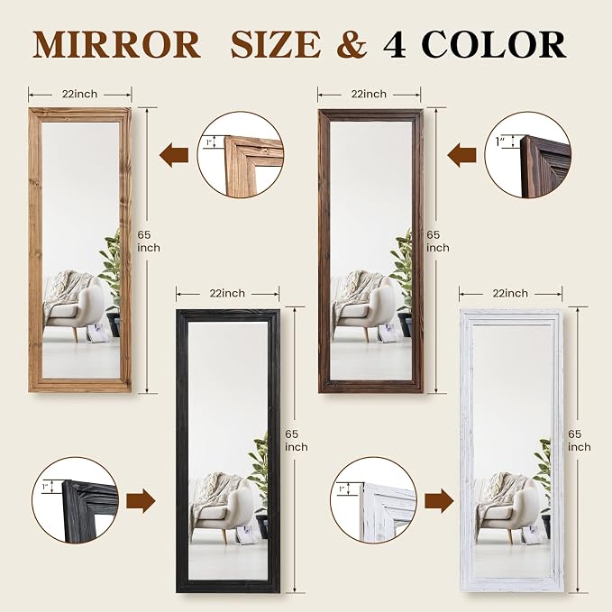 Full Length Mirror 65"x22" - Image 2