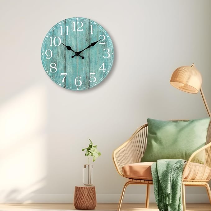 14 Inch Teal Wall Clock - Image 5