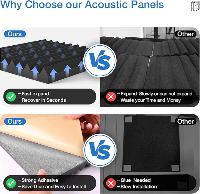 12 Pack Sound Proof Foam Panels - Image 5