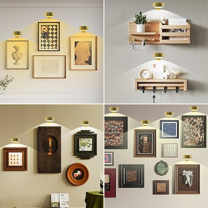 6Pack Picture Light Wireless Wall Painting Light 3 Lighting Art Display - Image 4