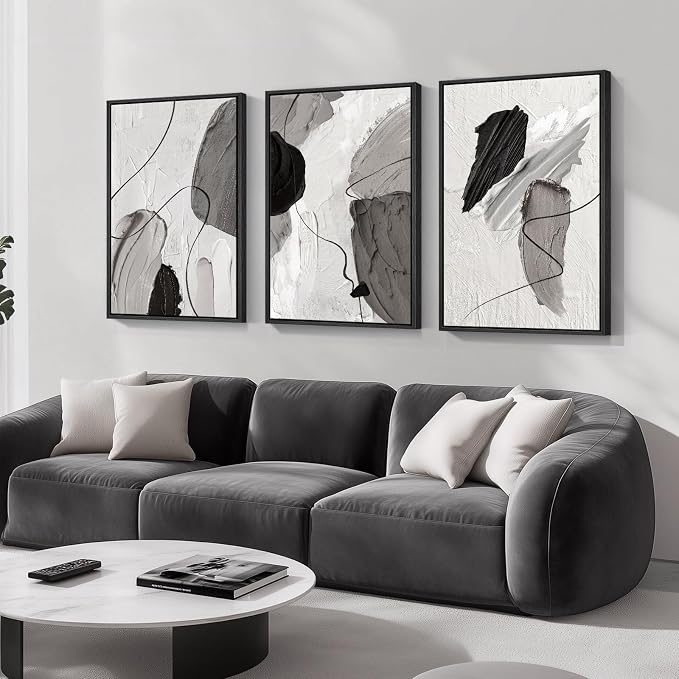 Large Framed Modern Abstract Wall Art - Image 2